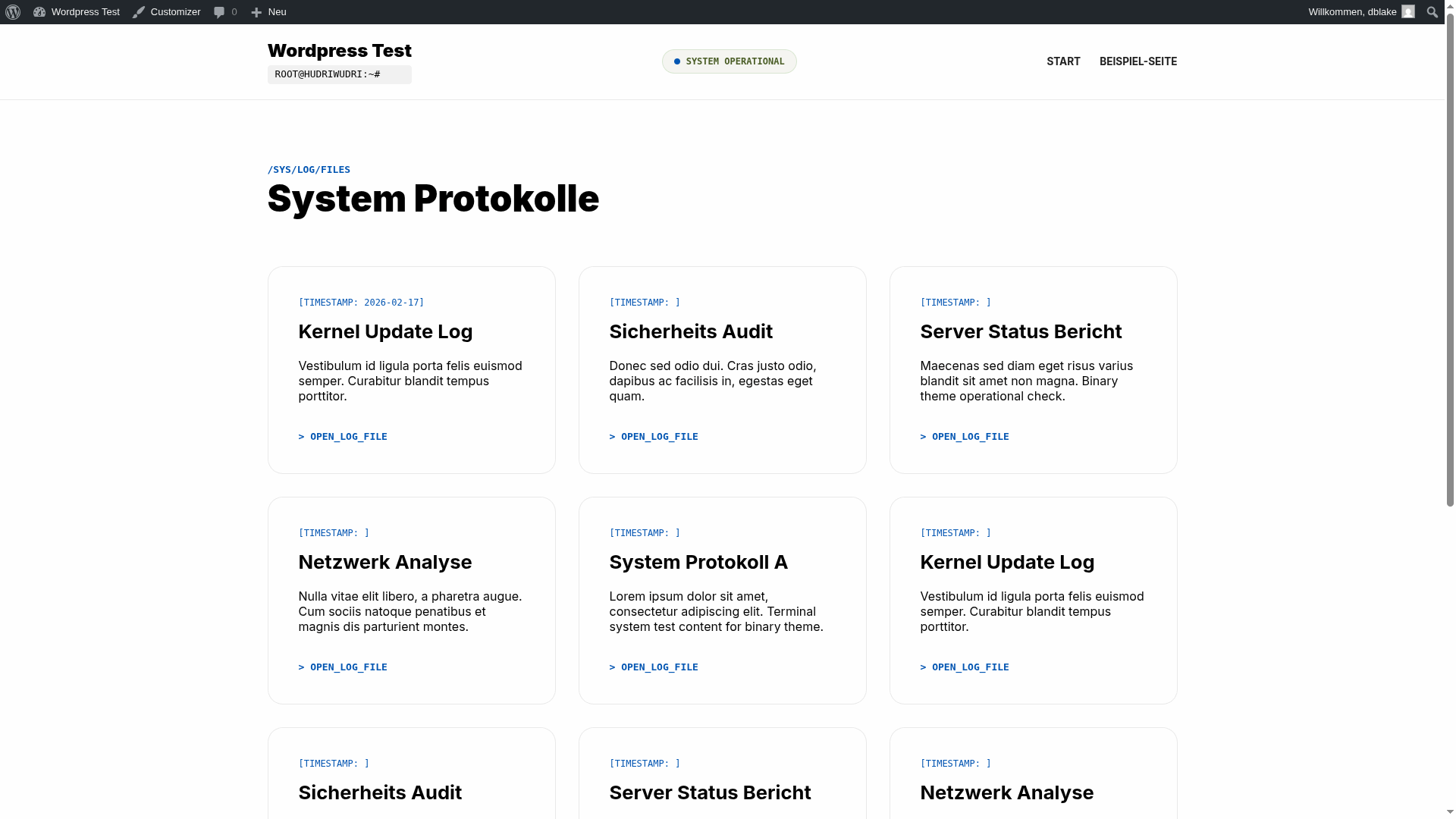 Binary WordPress Theme - Pro Lizenz